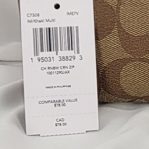 Coach Zip Wristlet w/ Radial Rainbow print - Picture 5 of 5